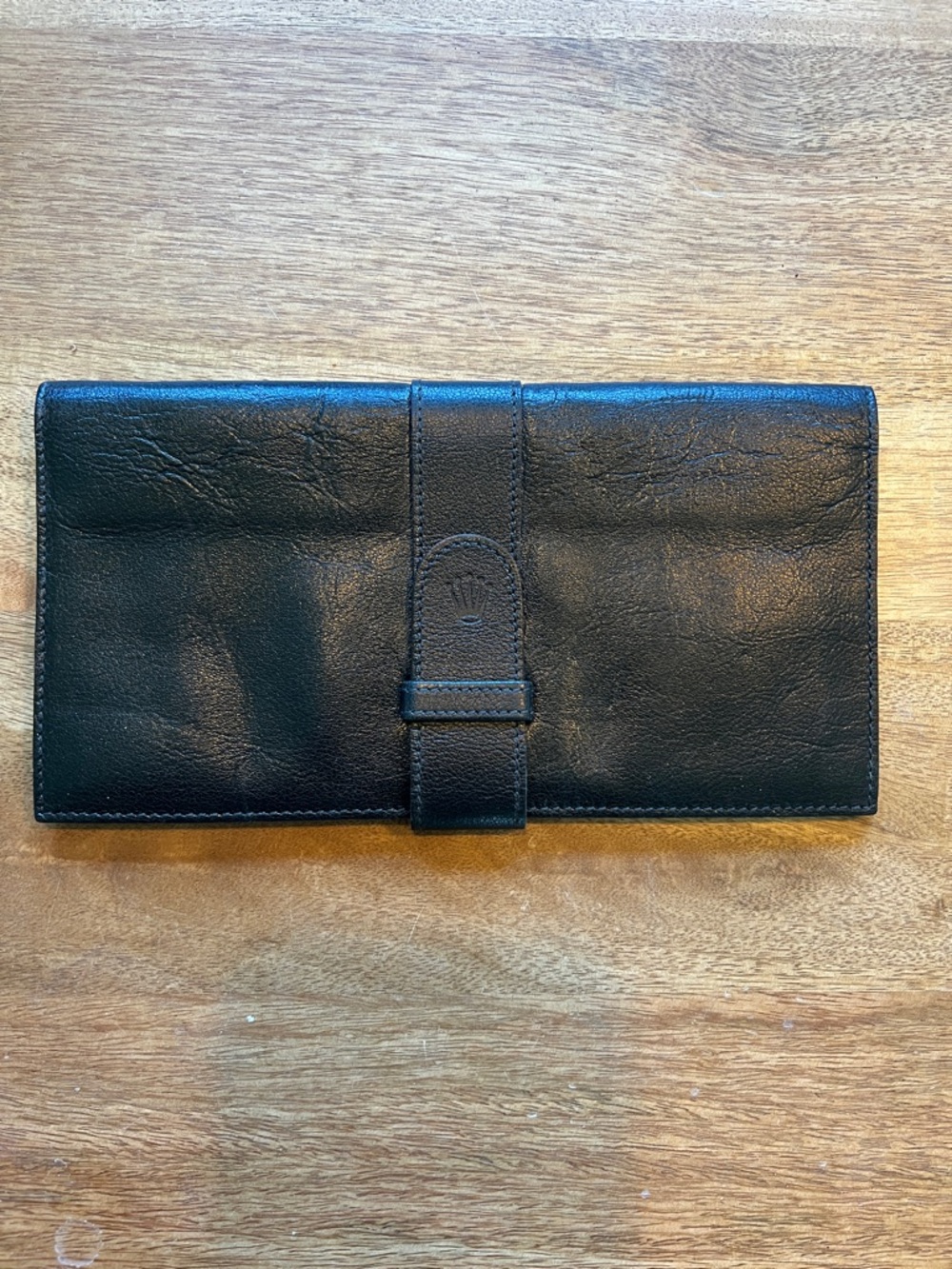 Vintage Rolex leather card holder